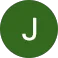 Vihreällä pohjalla valkoinen iso J-kirjain.